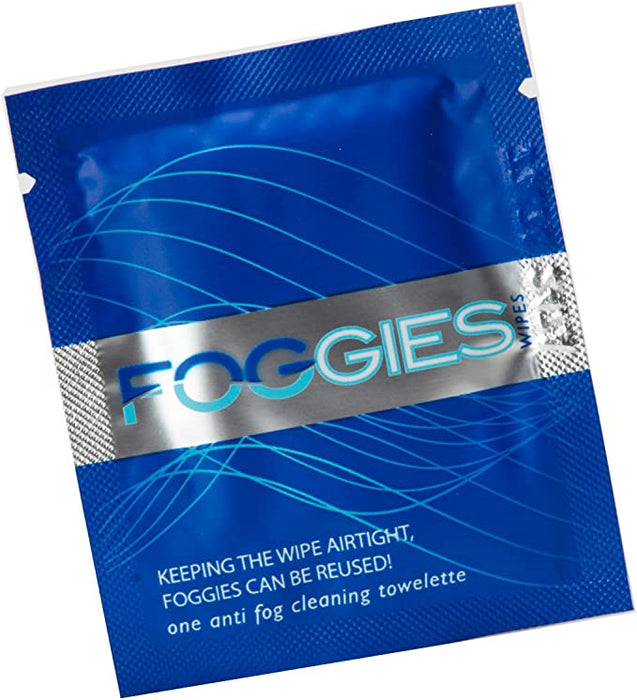 Foggies Anti-Fog Cleaning Towelette Wipes for Goggles, Glasses and Masks, 48-Pack