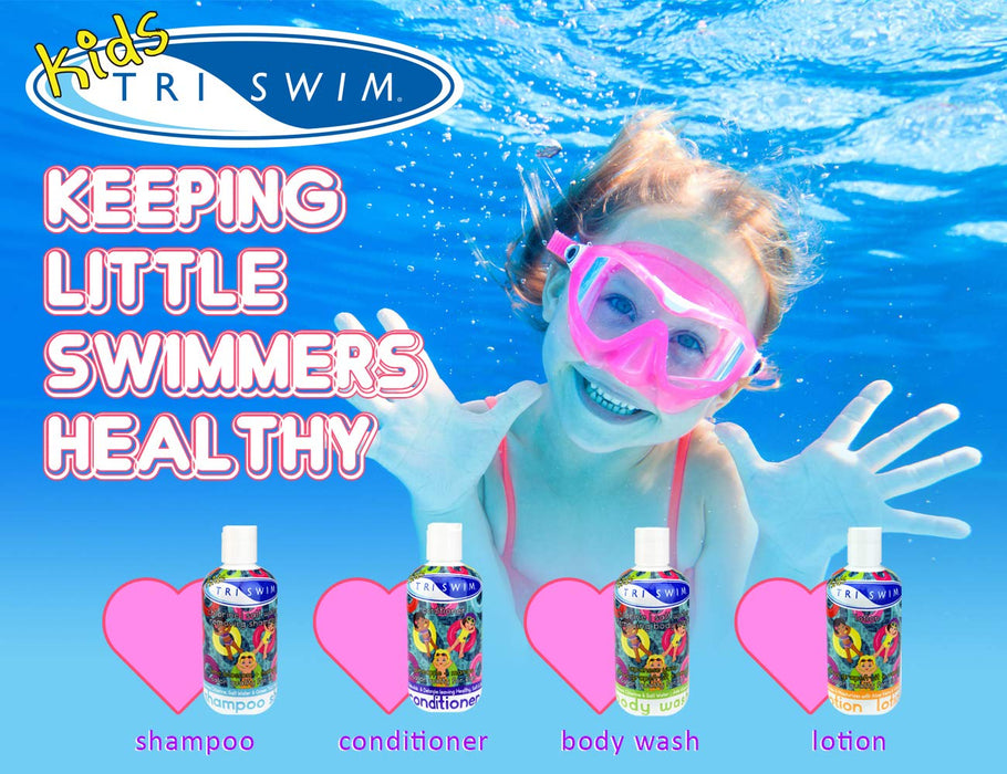 TRISWIM Kids Scented Shampoo After- Swimmer Hair Care, Chlorine Removal, Dandruff symptoms and Dry Scalp Relief