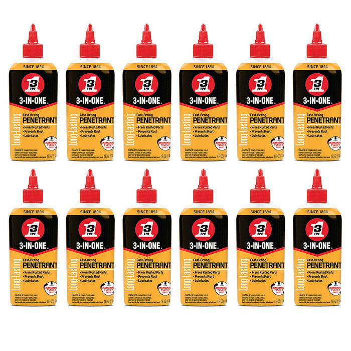 3-IN-ONE Fast-Acting Penetrant Drip Oil, 4 OZ [12-PACK]