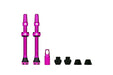 Muc-Off Tubeless Valves V2, Pink 60mm - Tubeless Valve Stems with Valve Core Removal Tool for Tubeless Tires - Includes Presta Valve Stem Caps