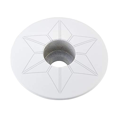 Supacaz Unisex Adult Star Capz White (Powder Coated) Star Capz - White.