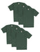 Pro Club Men's 6-Pack Heavyweight Cotton Short Sleeve Crew Neck T-Shirt, Forest Green, Medium