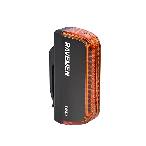 Ravemen TR50 USB Rechargeable Rear Light in Black (50 Lumens)