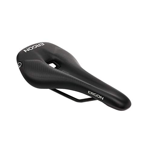 Ergon - SR Comp Ergonomic Comfort Bicycle Saddle | for Road, Race and Gravel Bikes | Mens | Small/Medium | Black