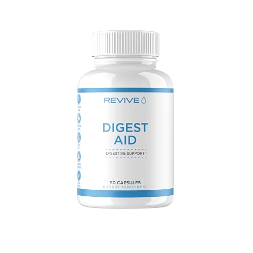 REVIVE MD | Digest Aid | Promotes The Digestion of Proteins, Fats, Starches & Fibers for Men and Women | Supports Gastric Acid Balance | Targeted Enzyme Support | Increase Enzymes | 80 Capsules