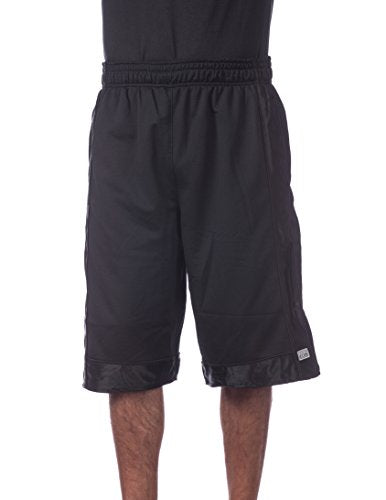 Pro Club Men's Heavyweight Mesh Basketball Shorts, Black, Medium