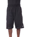 Pro Club Men's Cotton Twill Cargo Shorts with Belt, 36", Black