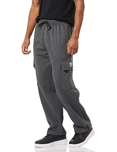 Pro Club Men's Heavyweight Fleece Cargo Pants, 4X-Large, Charcoal