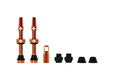 Muc Off 1052 Orange Tubeless Presta Valves, 44mm - Premium No Leak Bicycle Valves with Integrated Valve Core Removal Tool