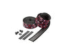 Ciclovation Leather Touch Handlebar Tape, Rainforest Flower with Black Plugs - 3620.22602