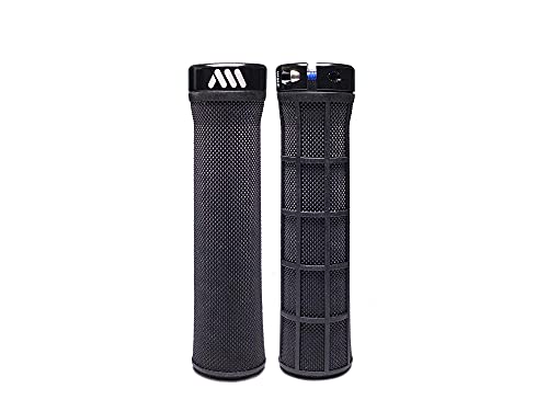 All Mountain Style AMS Berm Grips - Lock-on Tapered Diameter, Comfortable Grips, Black, Universal