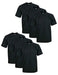 Pro Club Men's 6-Pack Heavyweight Cotton Short Sleeve Crew Neck T-Shirt, Black, Large