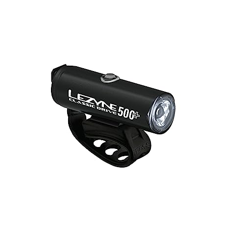 Lezyne Classic Drive 500+ Bicycle Front Light, 500 Lumen, White LED, Road, Mountain, Gravel Bike USB-C Chargeable