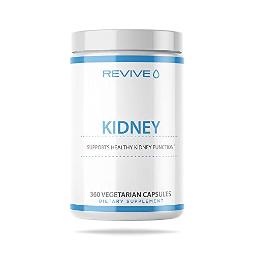 REVIVE MD Kidney RX, Premium Kidney Health Supplement for Men and Women, Improves Kidney Function, Aids with Overall Health, Supports Kidney Function, Detoxes Kidneys, 360 Capsules