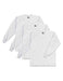 Pro Club Men's 3-Pack Heavyweight Cotton Long Sleeve Crew Neck T-Shirt, White, Small