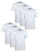 Pro Club Men's 6-Pack Heavyweight Cotton Short Sleeve Crew Neck T-Shirt, White, Large