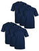 Pro Club Men's 6-Pack Heavyweight Cotton Short Sleeve Crew Neck T-Shirt, Navy, Medium