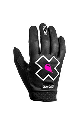 Muc Off Black MTB Gloves, L - Slip-On Cycling Gloves for MTB/BMX/Gravel/Road Bikes - Touch Screen Compatible Mountain Bike Gloves for Men and Women