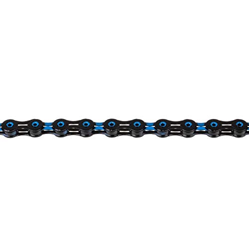 KMC 11-Speed DLC11 Series Chain, Blue, for Road/Mountain/Gravel; Shimano, SRAM, and Campagnolo Compatible, 116 Links, Missing Link Included