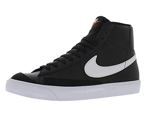 Nike Boy's Blazer Mid '77 (Big Kid) Black/White/White/Team Orange 4 Big Kid M