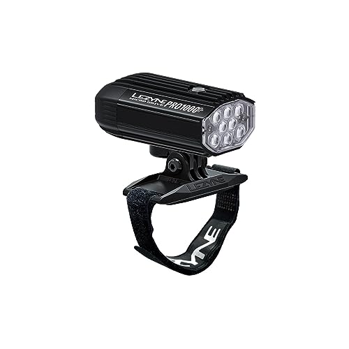 Lezyne Helmet Micro Drive Pro 1000+ Bicycle Front Light, White LED, 1000 Lumens, Black Aluminum Housing, Road, Mountain, Gravel Bike, USB-C Rechargeable