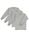 Pro Club Men's 3-Pack Heavyweight Cotton Long Sleeve Crew Neck T-Shirt, Heather Gray, LT