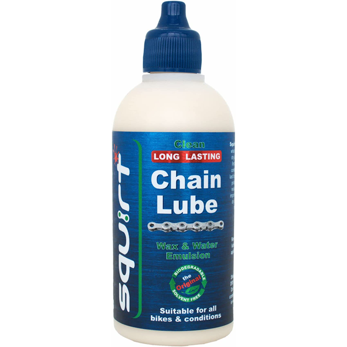 Squirt Chain Lube for Bikes (4 Oz) – Long-Lasting Lube for All Bike Chains – All-Weather Dry Chain Lube – Bike Lubricant to Reduce Noise & Chainsuck – Bike Tools & Maintenance Aid