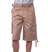 Pro Club Men's Cotton Twill Cargo Shorts with Belt, 38", Khaki