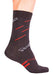 VeloToze Cycling Sock - Active Compression with Merino Wool Blend - Black/Red Small/Medium