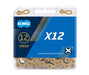 KMC X12 12 Speed Chain, Ti-N Gold, 126 Link