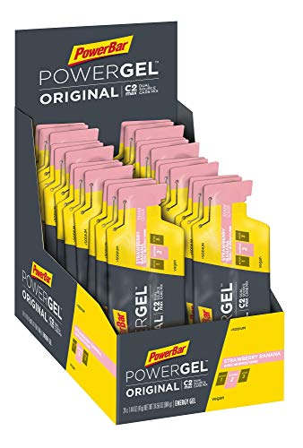 PowerBar PowerGel Original | 41g Pouch x 24 Gels | Endurance Energy C2MAX for Exercise, Strawberry Banana