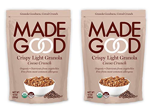 MadeGood Crispy Light Granola Cocoa Crunch, 10 oz (284 g) (Pack of 2)