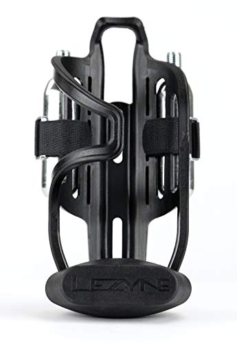 Lezyne, Tubeless Flow Storage Loaded, Bottle Cage, Composite, Includes CO2 Head, V18 Multi-Tool with Tubeless Reamer & Tire Plug Kits, 2 CO2 Cartridges (Right)