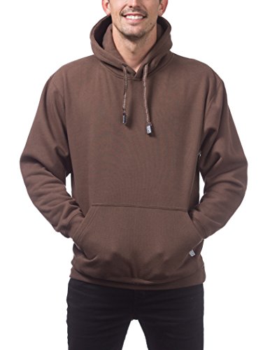 Pro Club Men's Heavyweight Pullover Hoodie (13oz), X-Large, Brown