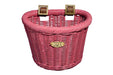 Nantucket Bicycle Basket Co. Buoy & Gull Collection Children's D-Shape Basket, Pink 10.5 X 8 X 7.5