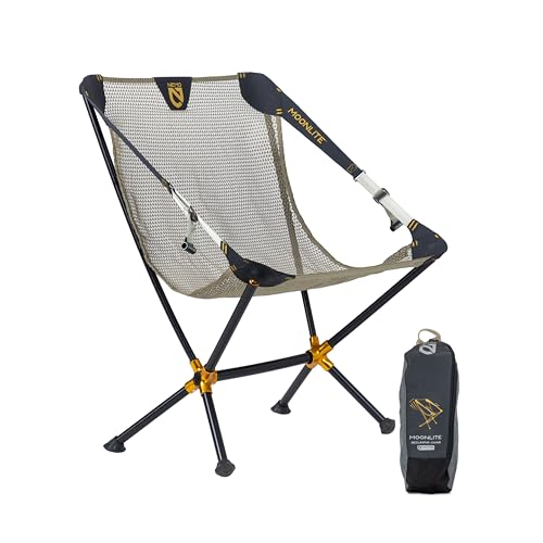 NEMO Moonlite Reclining Camp Chair | Portable Backpacking and Camping Chair with Adjustable and Foldable Options, Coriander