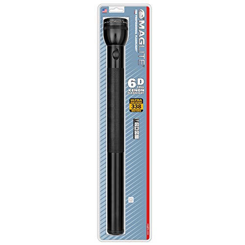 Maglite Heavy-Duty Incandescent 6-Cell D Flashlight, Black - S6D016