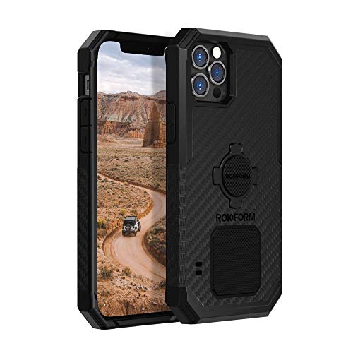 Rokform Rugged iPhone 12/12 Pro Case - Magnetic, Twist Lock, Drop Tested Armor, Black