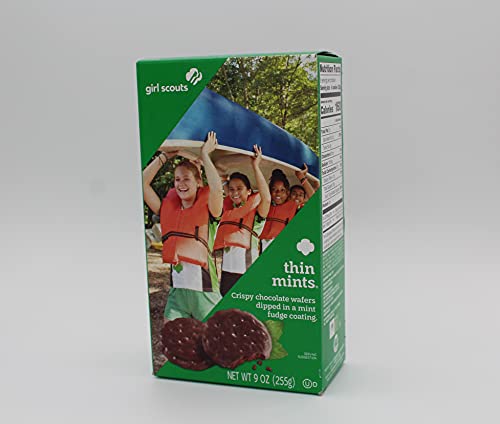 Girl Scouts Cookies – Handmade Thin Mint Cookies Made With Organic Ingredients – 9oz Each (Thin Mint, Pack of 2)