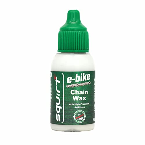 Squirt E-Bike Chain Wax with High-Pressure Additives for E-Bikes - Ebike Chain Lubricant for Wet & Dry Conditions - E Bike Chain Lube Reduces Noise & Friction - EBike Accessories - 0.5 Oz