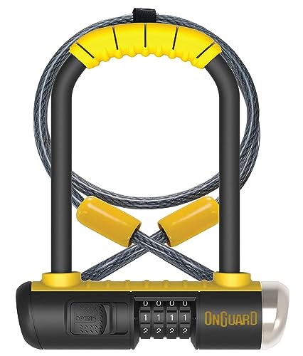 ONGUARD Bulldog Combination U-Lock Cable Combo, Black/Yellow