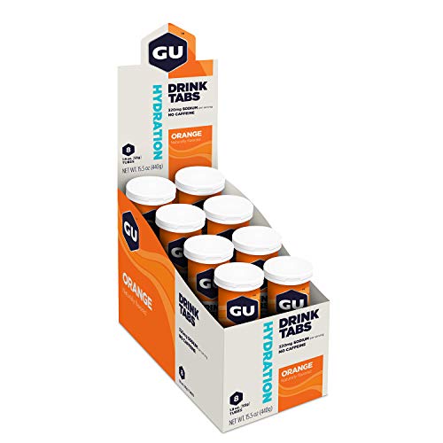 GU Energy Hydration Electrolyte Drink Tablets, Enhanced Endurance Sports Drink for Running, Cycling, Triathlon, 8-Count (96 Servings), Orange