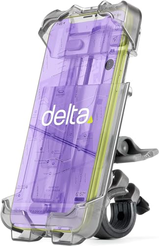 Premium Bike Phone Mount by Delta - Bicycle Smartphone Holder Adjusts to Any Handlebar & Fits Any Phone or iPhones - Easily Accessible On The Go - Hands-Free Access