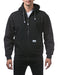 Pro Club Men's Heavyweight Full Zip Fleece Hoodie, Black, Small