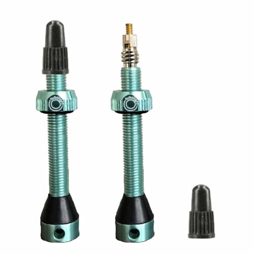 Tubolight Presta Tubeless Valve Stems 50mm | Green Tubeless Presta Valve Stem for Bicycles and Motorcycles Brass with 4-Hole Design | Durable Aluminum Alloy Construction