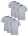 Pro Club Men's 6-Pack Heavyweight Cotton Short Sleeve Crew Neck T-Shirt, Heather Gray, Medium