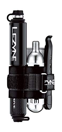 LEZYNE Pocket Drive Bicycle Hand Pump Loaded Kit, Includes Pocket Drive Bike Pump, 20g C02 Inflator, and Lever Kit,