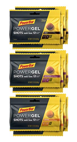 Powerbar PowerGel Shots – Energy Chews for Endurance Athletes – Non-GMO - Science-Based Energy Gummies to Fuel Workouts, Cycling, Running & Team Sports – 12 x 60g Pouches - Variety Pack