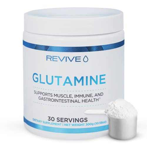 REVIVE Gut L-Glutamine Powder MD - Muscle Recovery & Immune System Booster for Adults - Promotes Digestive Health & Reduces Muscle Soreness - Immunity & Digestion Vegan Pure L Glutamine Supplement