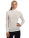 Cuddl Duds Women's Softwear with Stretch Long Sleeve Turtle Neck Top, Ivory, Large